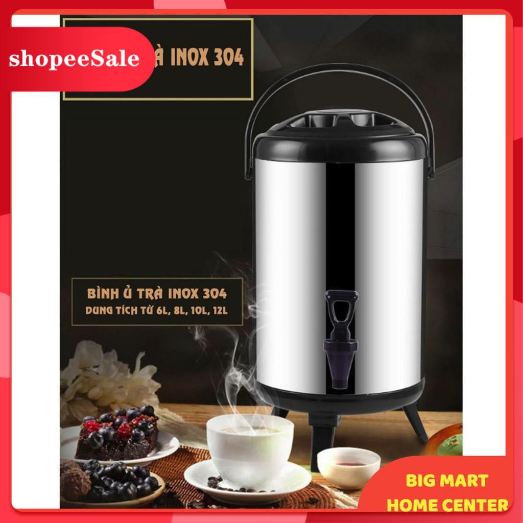 Bình Ủ Trà Sữa 3 Lớp Giữ Nhiệt Inox 6L, 8L, 10L, 12L
