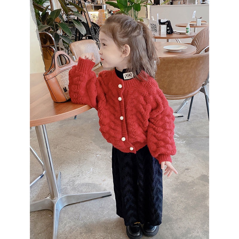Áo khoác cardigan dệt kim phong cách phương Tây thời trang xuân thu Hàn Quốc độc đáo cho bé