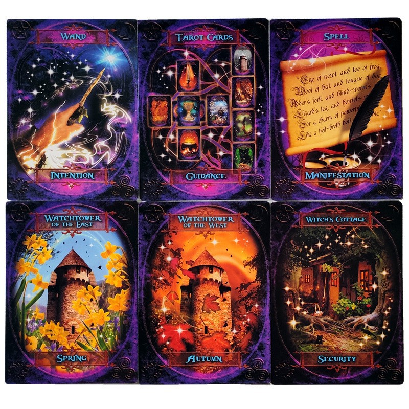 Bộ bài bói Tarot Witches Wisdom Oracle Cards tuyệt đẹp 48 lá kèm hướng dẫn