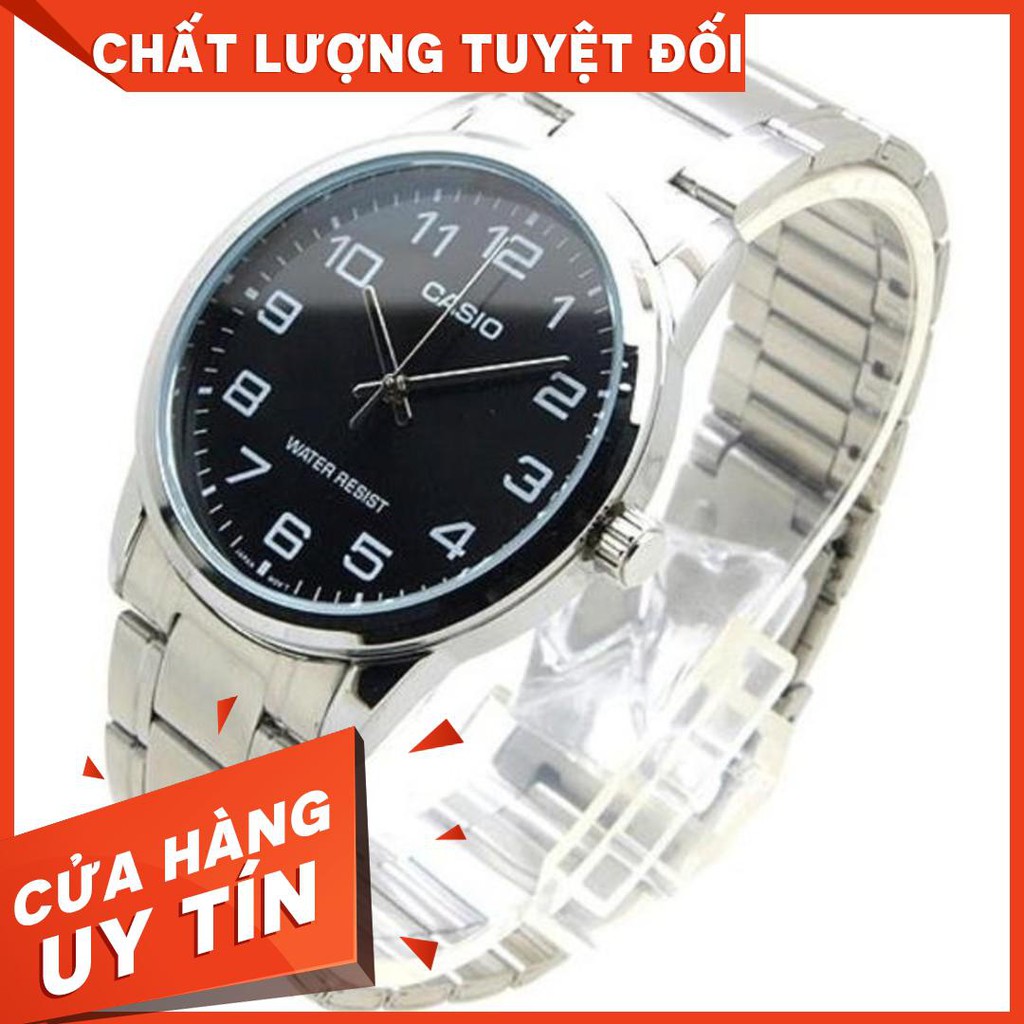 HOT Đồng hồ Nam Casio MTP-V001D-1BUDF Chính hãng - Dây kim loại - Mặt đen Chinh Hãng