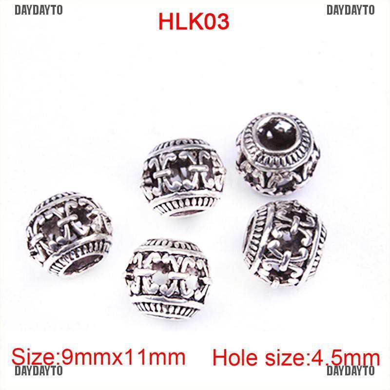 Bộ 10 Vòng Bện Tóc Bằng Hợp Kim Thiết Kế Rỗng Phong Cách Viking Cổ Điển