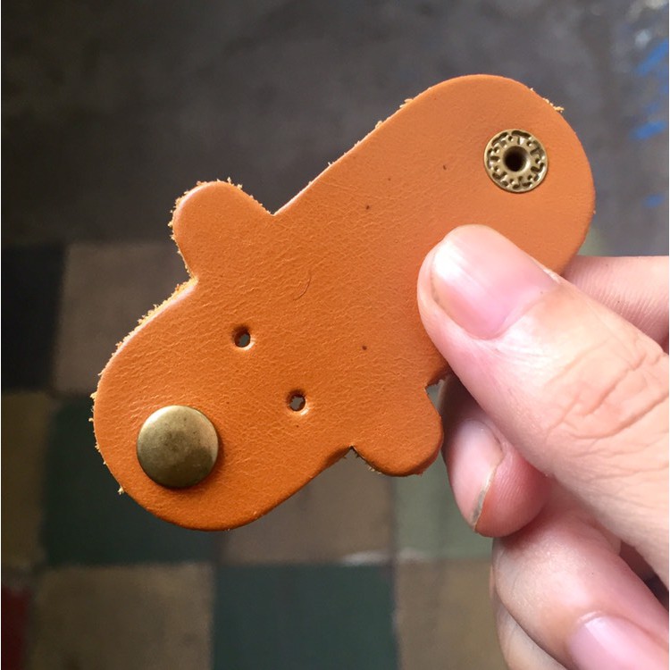 Đồ Kẹp Giữ Chống Rối Dây Tai Nghe - Chất Liệu Da Bò Thật 100% - Hình Con Gấu - ORCO - Nhiều Màu Sắc | BigBuy360 - bigbuy360.vn