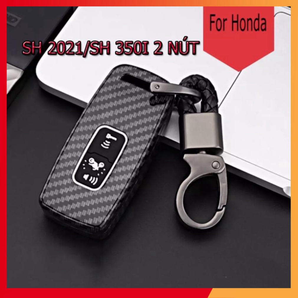 Bọc Chìa Khóa Smartkey SH 350i và SH 2021 ( 2 nút ) Ốp Carbon (ảnh tự chụp)