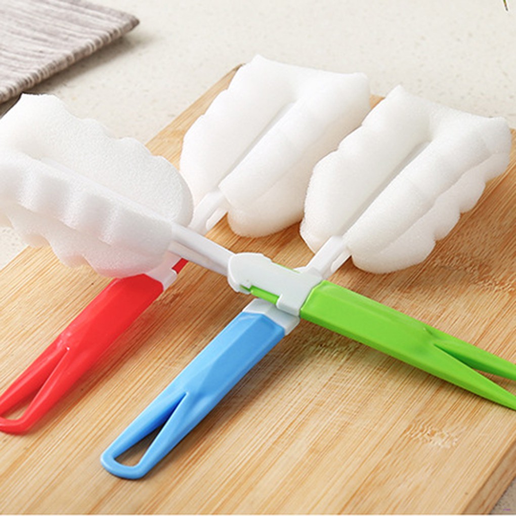 Cọ xốp vệ sinh ly cốc có tay cầm dài tiện dụng