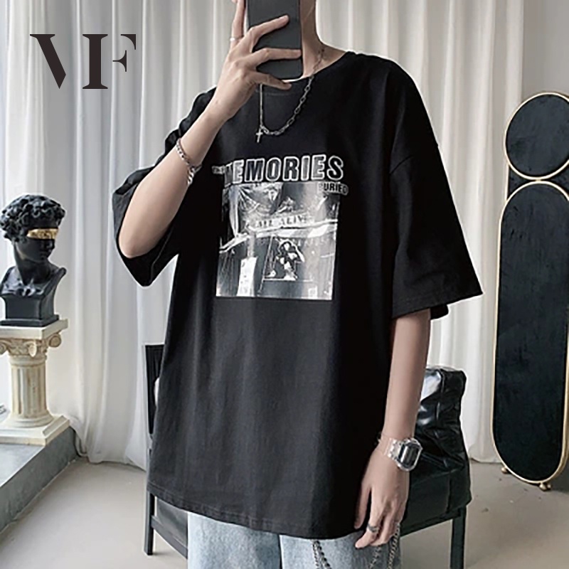 Áo Thun Tay Ngắn Dáng Rộng Thoáng Khí In Hình Thời Trang Hàn Quốc Cho Nam FURILINE VFA436
