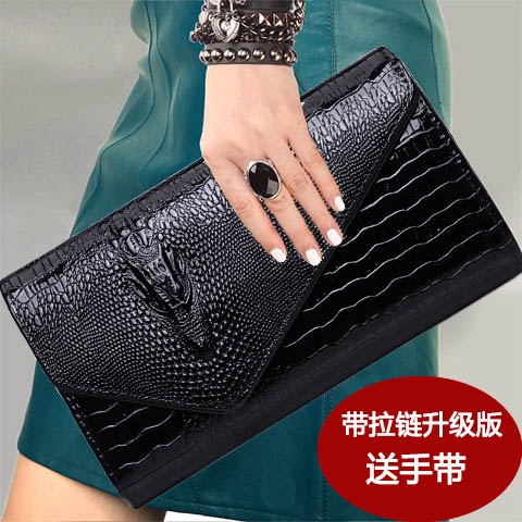 Ví da cá sấu cầm tay cỡ lớn phong cách Hàn Quốc thời trang cho nữ