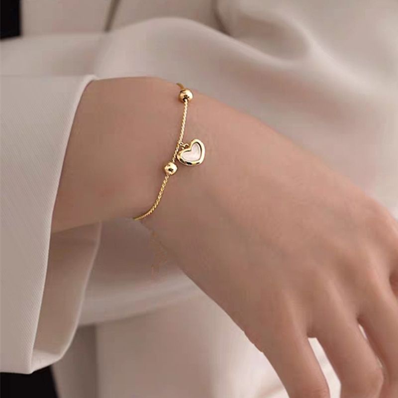Vòng tay bạc S925 dây rút - Lắc tay nữ bạc Ý hình tim nhỏ Safia Heart dễ thương, thanh lịch ZaZa Accessories