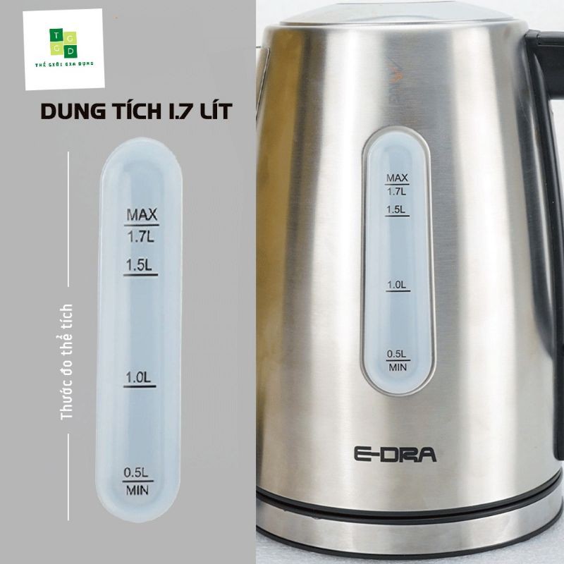 [Bảo hành 1 năm]Ấm siêu tốc inox SUS 304 an toàn với sức khỏe