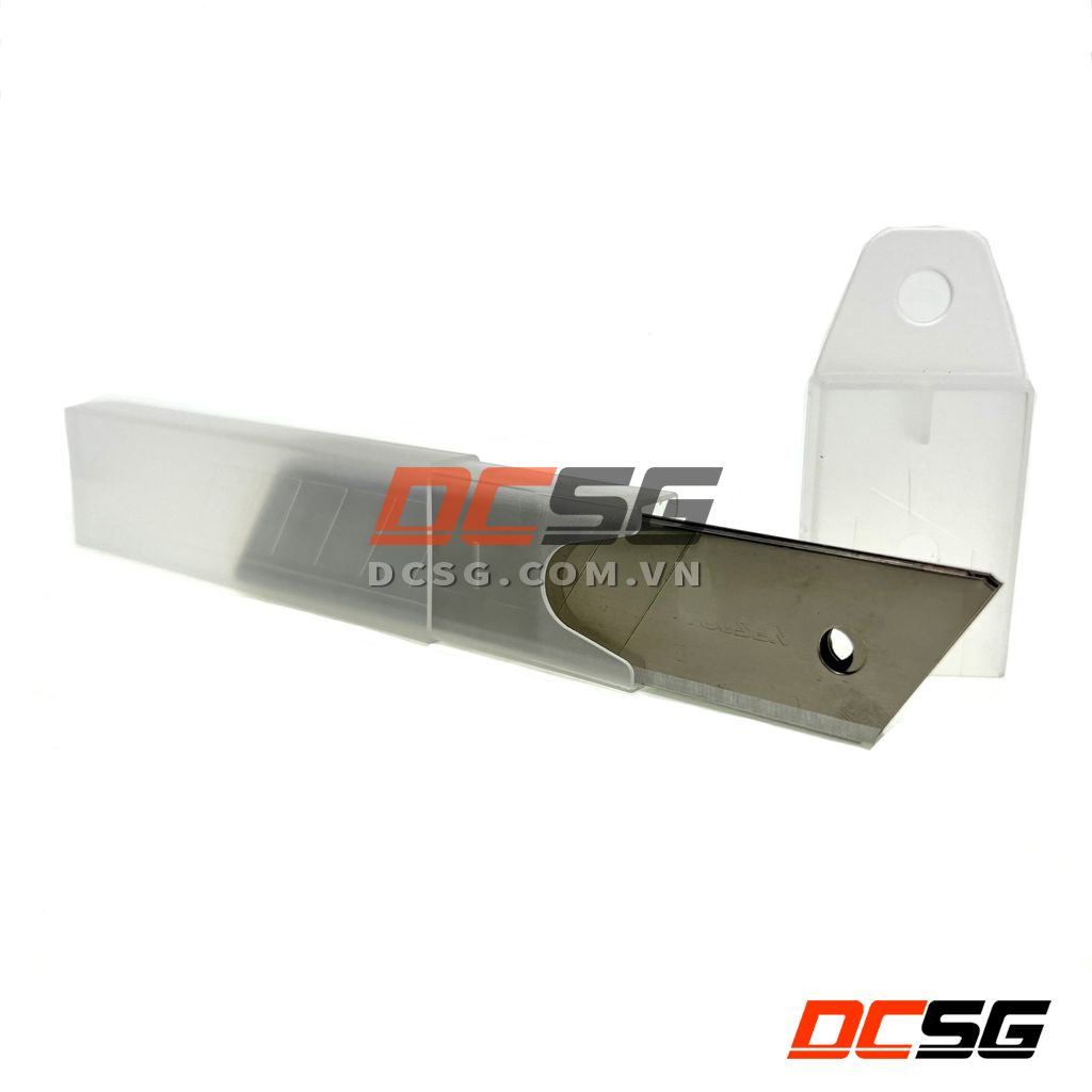 Lưỡi dao rọc giấy 25x140x0.7mm thép SK5 Tolsen 30017 (10 lưỡi/hộp) | DCSG