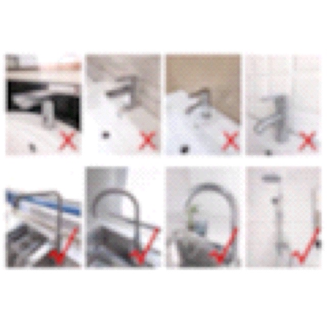 [Phụ kiện nhà bếp] Giá Kệ inox để đồ rửa chén bát gắn vòi nước tiện lợi