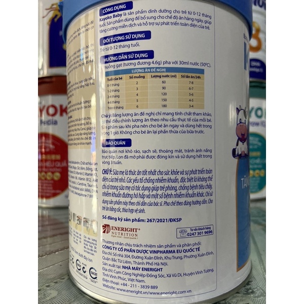 Sữa bột Kayoko Baby công nghệ Nhật 900g