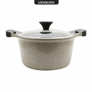 🥘🥘NỒI LOCK ĐÁ STONE PHI 24cm LOCK & LOCK LCA6244D (THÀNH CAO)
