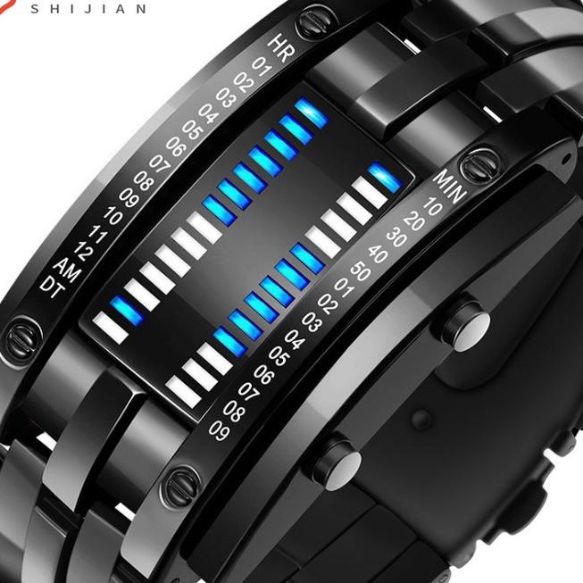 ✅Giảm Giá Lớn❤ Đồng Hồ Đeo Tay Ironman Bằng Thép Không Gỉ Chống Thấm Nước Có Đèn LED Phát Sáng Cho Nam