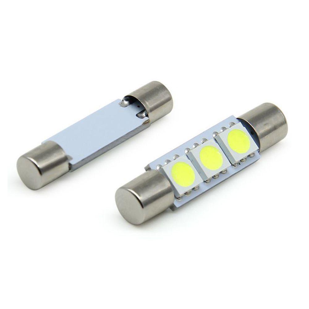 Set 4 Đèn LED Đọc Sách Ánh Sáng Trắng 5050 3SMD COB 31MM Dành Cho Ô Tô