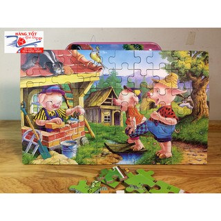 Ghép hình: Đàn lợn tí hon 60 miếng đựng trong hộp thiếc