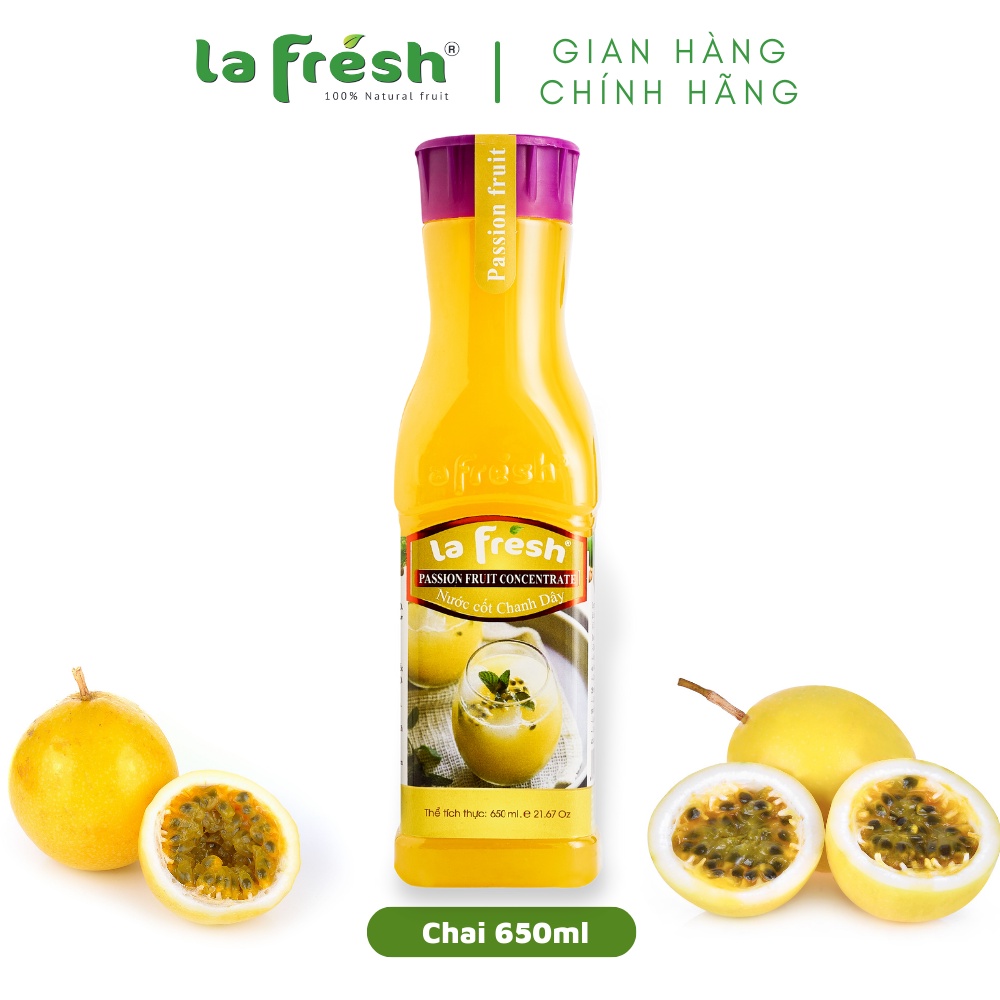 Nước ép Chanh Dây cô đặc LAFRESH chai 650ml