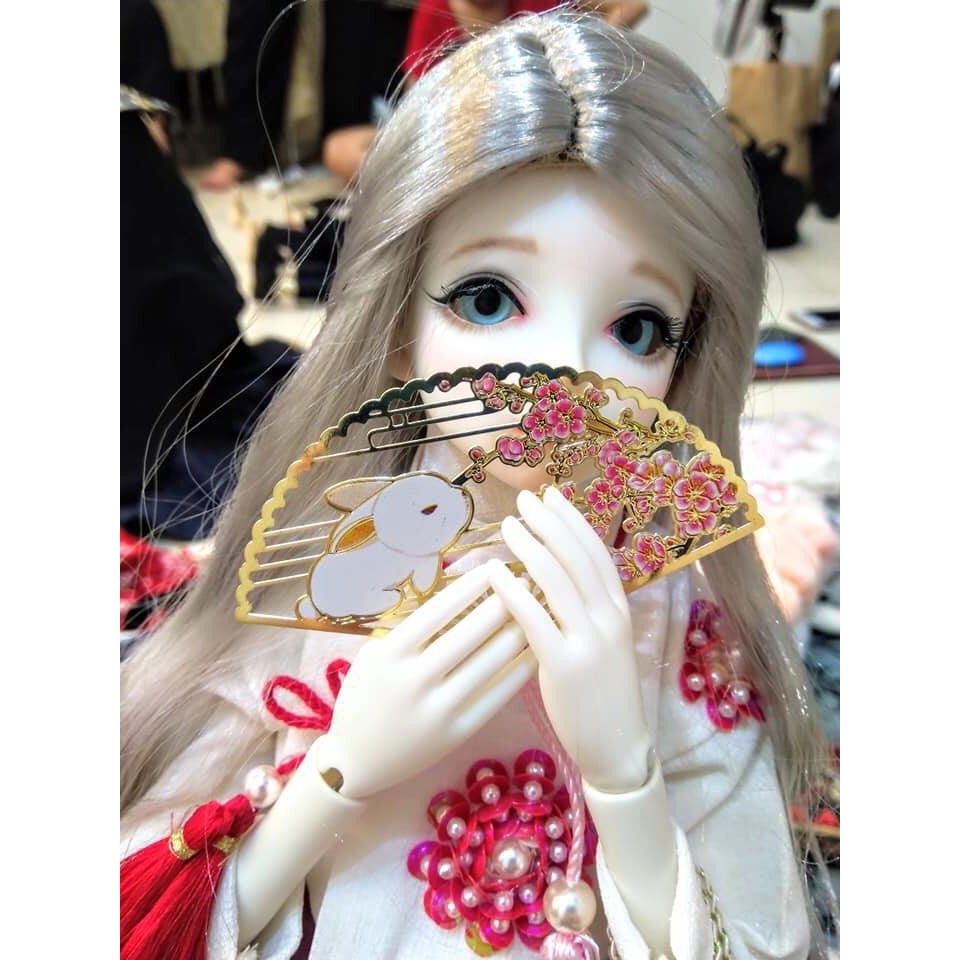 Bookmark kim loại - Quạt cổ trang cho BJD