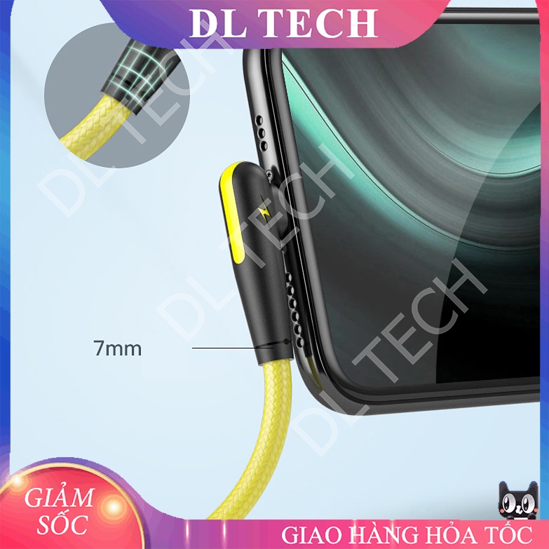 Cáp Sạc Nhanh cho IP90 Độ 3a chữ L 1m 2m mã 90 độ DL TECH