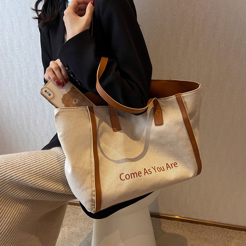 Túi Tote Vải Bố Dung Tích Lớn Thời Trang