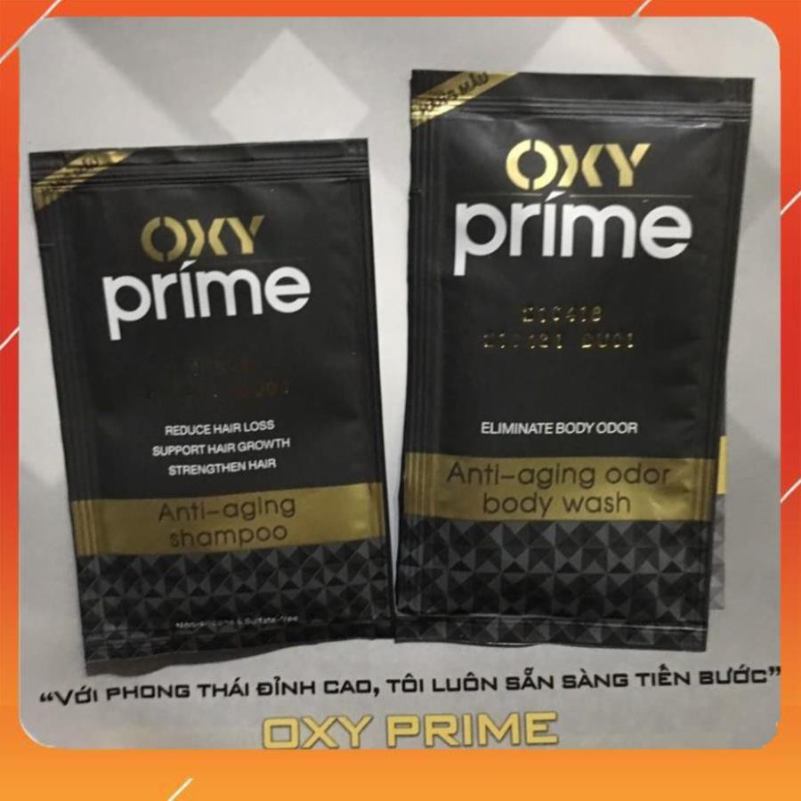 Miễn Phí Ship -  [Sample 5ml 2 GÓI] OXY Prime Anti-aging Hair Shampoo - Dầu gội ngăn lão hóa tóc