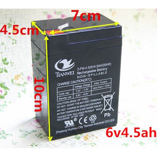 Bình ắc quy xe điện trẻ em, ác quy xe máy điện 6v4.5