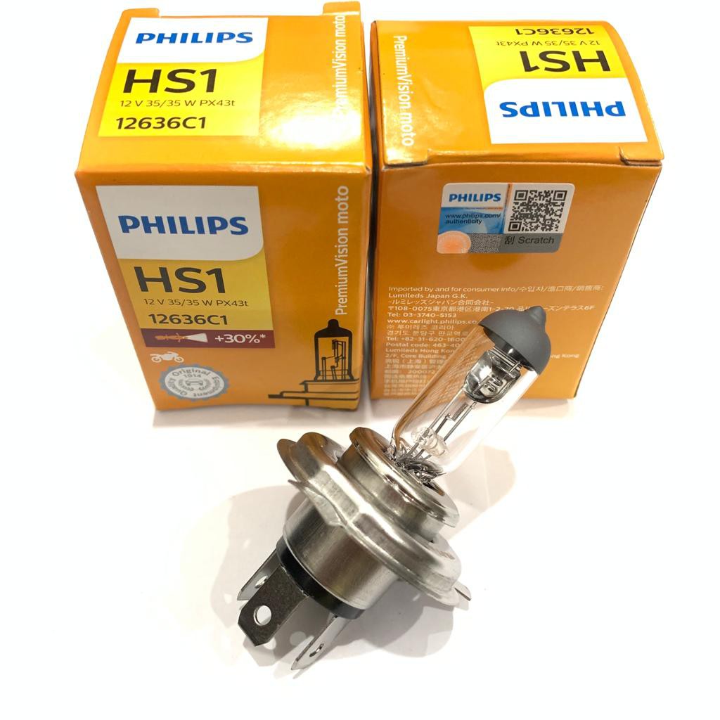 Đèn Pha Hs1 Halogen Philips 35 Watt Premiumvision 12636c1