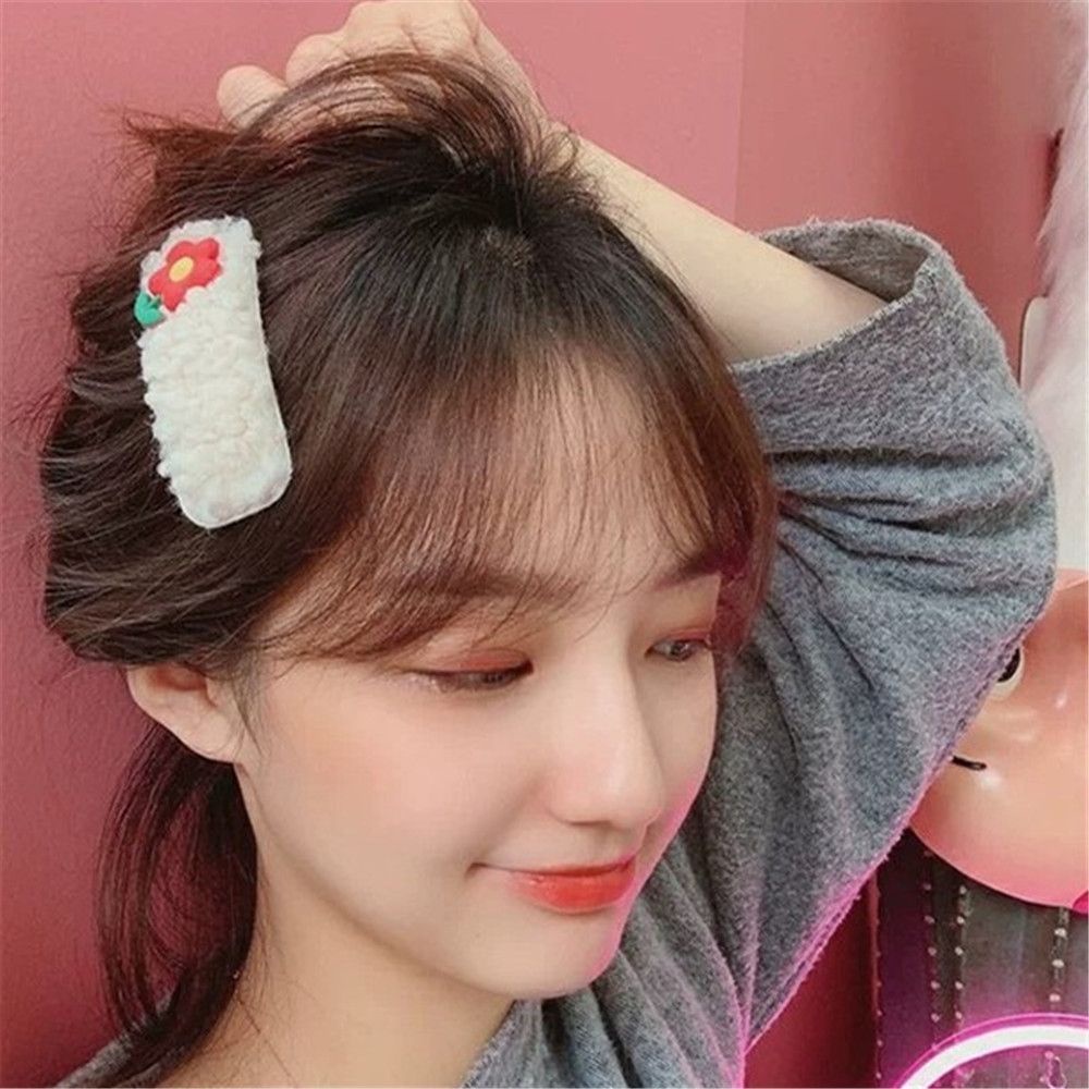 Kẹp tóc vải lông trang trí nhân vật hoạt hình nhiều màu sắc tùy chọn đáng yêu