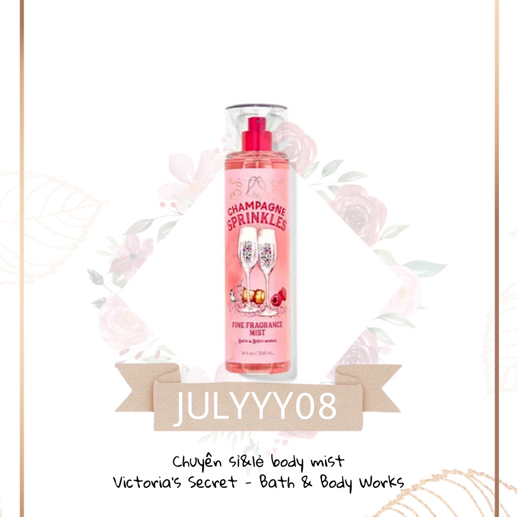 Xịt Thơm Toàn Thân Champagne Sprinkles Bodymist 30ml/50ml/100ml/Fullsize 236ML +jɥȽÿ08+