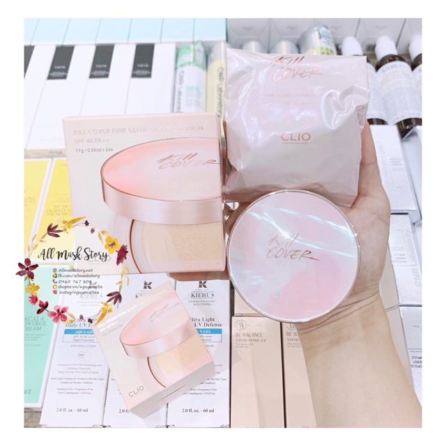 [DUTY FREE] PHẤN NƯỚC CUSION CLIO PINK GLOW KILL COVER