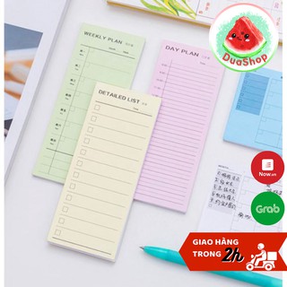 Note Ghi Kế Hoạch - Bảng Lập Kế Hoạch Hàng Ngày - Check List/ To Do List Note  🍉Duashop🍉