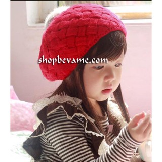 Mũ lồi len dễ thương cho bé gái