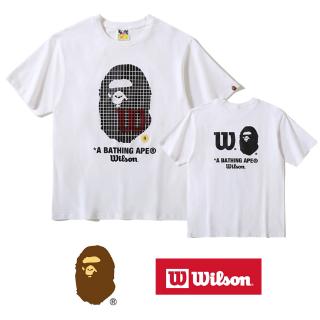 Áo Thun Thể Thao Ngắn Tay In Chữ Ape Bape X Wilson Ape Ape