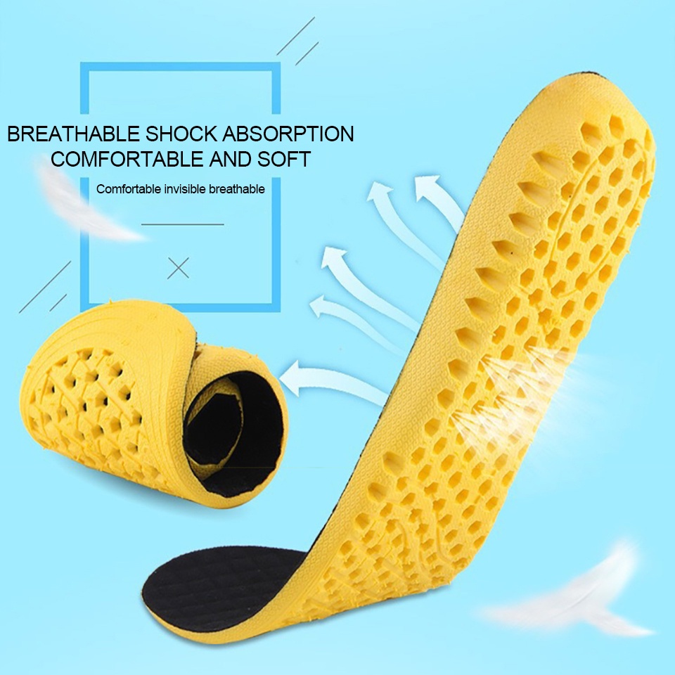1 Cặp Đế Lót Giày Thể Thao Thoáng Khí Chống Sốc Vô Hình