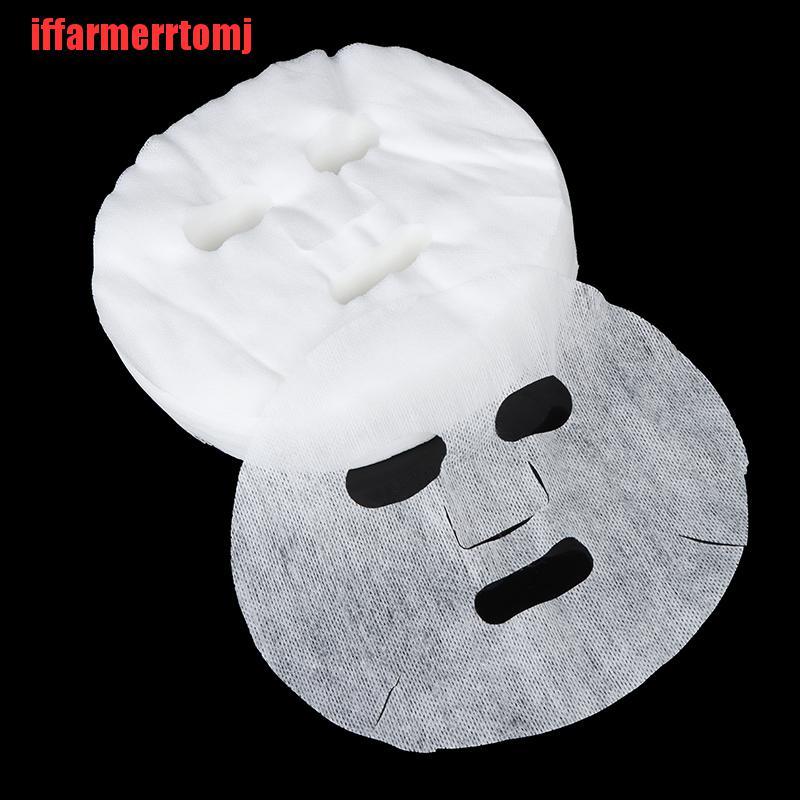 {iffarmerrtomj}100pcs Face Mask Paper Nature Non-Woven Fabric DIY Facial Masque Sheet OLZ