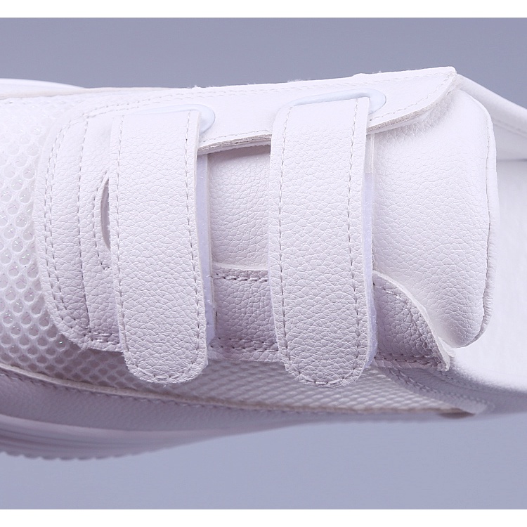 Giày Thể Thao Không Gót Màu Trắng Khóa Dán Một Mảnh Phong Cách Mùa Hè Mới 2021 Cho Nữ