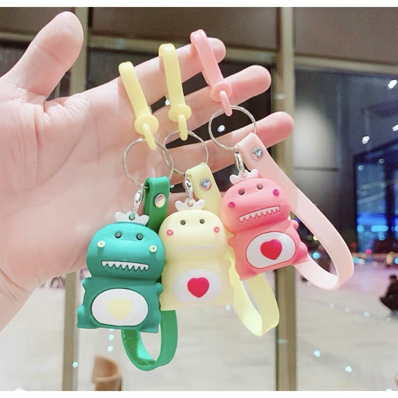 MÓC KHOÁ KHỦNG LONG NHE RĂNG- NHỰA ĐÚC ĐẶC - kèm phụ kiện