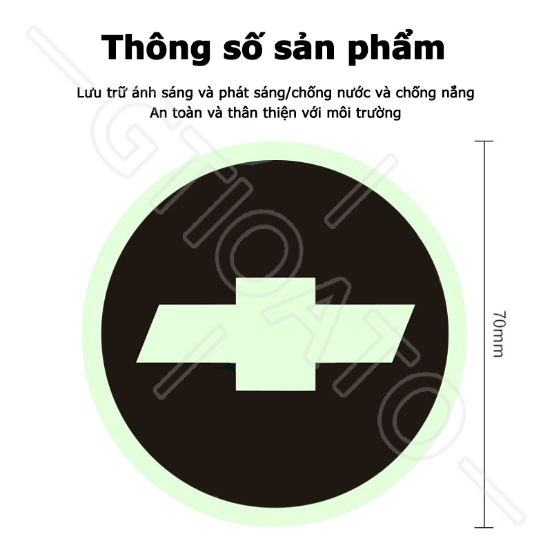 GTIOATO DáN Xe PhảN Quang HìNh DáN Xe DáN Xe Ô Tô Tem Logo DáN Xe Bánh Xe Nắp Bình Xăng Bát Cửa Ánh Sáng Ban Đêm MiếNg DáN ChốNg NưỚC Ô Tô Trang Trí Ô Tô Cho Chevrolet Cruze Spark Captiva Sonic Camaro Aveo Colorado Corvette Silverado