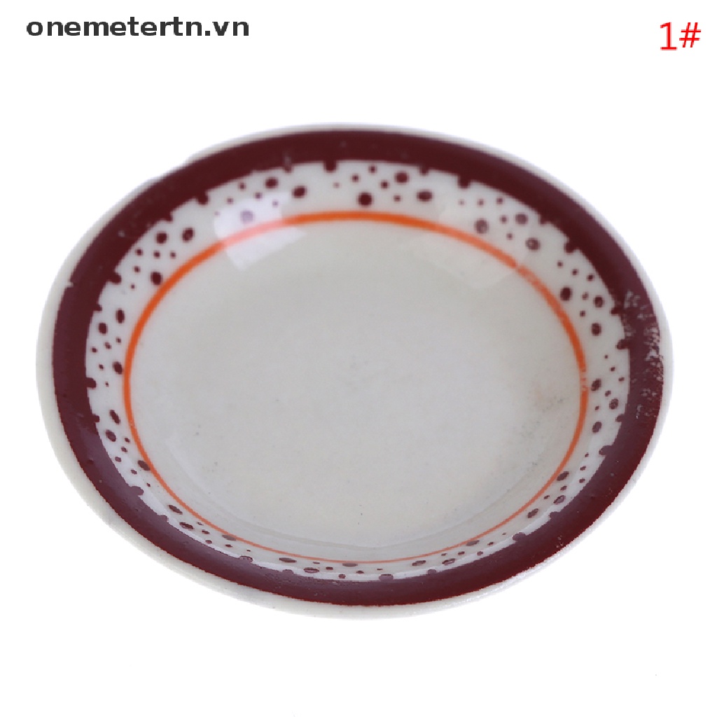 【onemetertn】 Dollhouse Mini Ceramics Tableware Rice Bowl Food Dishes Plates Doll Kitchen Toy [VN]