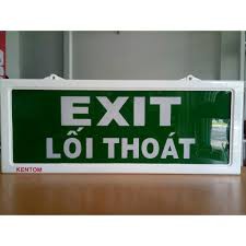 Đèn lối thoát Exit 2 mặt Kentom KT120 pin sạc