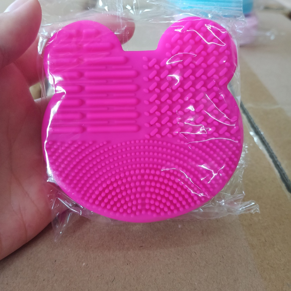 [Hàng mới về] Dụng cụ vệ sinh cọ trang điểm kiểu dáng gấu xinh xắn bằng silicon tiện dụng cho nữ