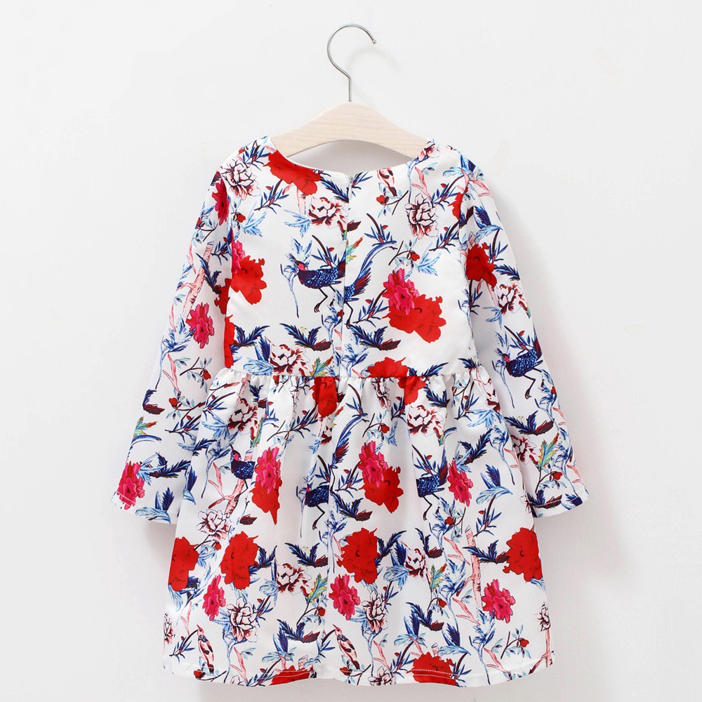 Đầm Sanlutoz Thiết Kế Dài Tay Phong Cách Thời Trang Mùa Thu Đông Dành Cho Bé Gái