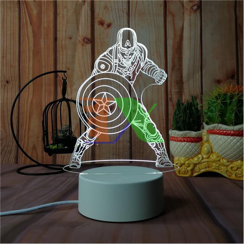 Đèn ngủ, đèn trang trí Led 3D - Siêu nhân
