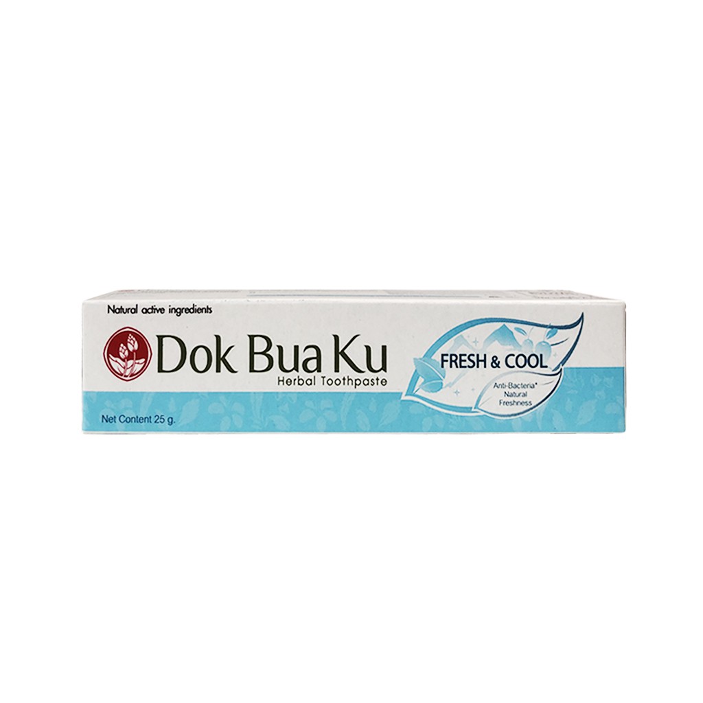 [HÀNG CHÍNH HÃNG] Kem Đánh Răng Thảo Dược Thái Lan Twin Lotus Dok Bua Ku Fresh & Cool 25g