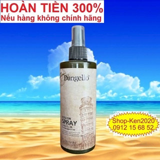 Xịt dưỡng phục hồi tóc Dangello Keratin Spray 250ml chống cháy tóc, khóa màu, siêu mượt