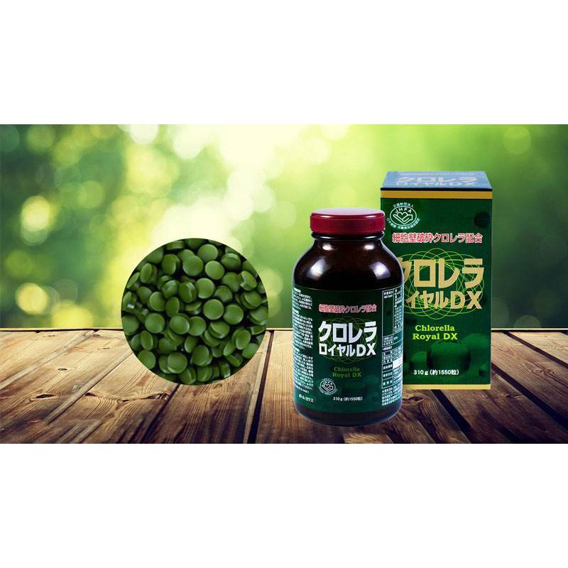 Viên uống tảo biển nhật bản - tảo lục hoàng gia Chlorella Royal DX 1550 viên uống hoài không hết giúp ĐẸP DA - TỐT SỨC K