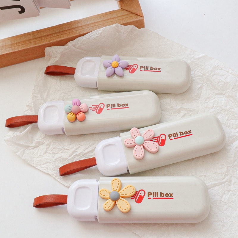 Hộp Đựng Thuốc 7 Ngày Mini Chống Ẩm Dễ Thương