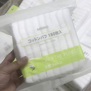 Bông Tẩy Trang 3 lớp Miniso 180 miếng - Hàng Chính Hãng