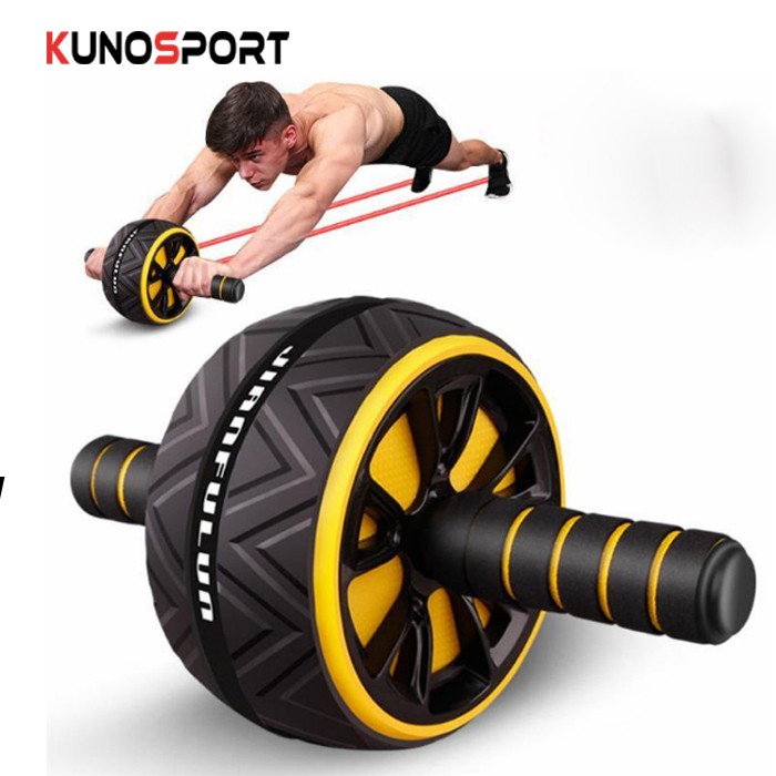 ComBo 2 Món Con Lăn Tập Gym Và Dụng Cụ Tập Bụng Chữ T Đế Hút Chân Không Hàng Chính Hãng