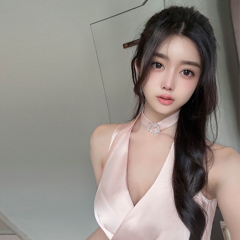 Đầm Satin Cổ Chữ V Thời Trang Mùa Hè 2022 Cao Cấp Sang Trọng Dành Cho Nữ