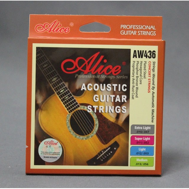 Dây dự phòng đàn Guitar Dây đàn guitar dây đàn guitar,dây đàn guitar acoustic,Bộ 6 dây đàn guitar Acoustic Alice AW436